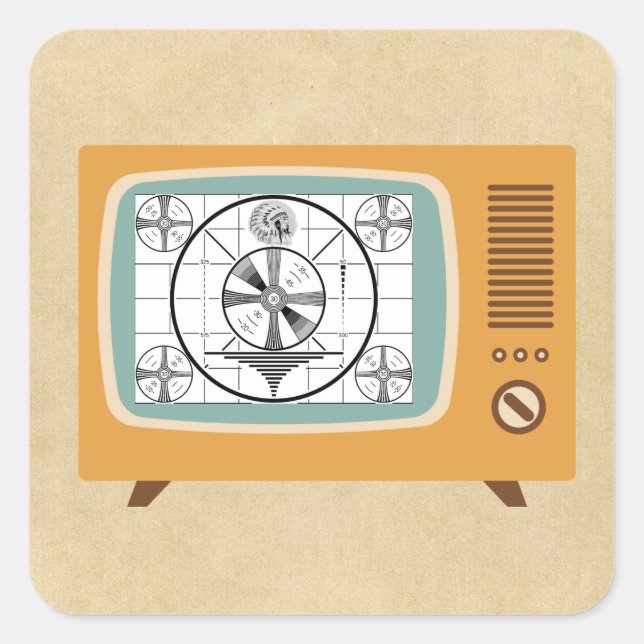 Sticker Carré Carte-test principale indienne (Devant)