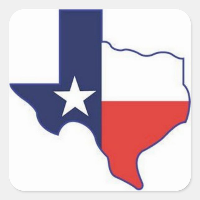 STICKER CARRÉ CARTE TEXAS (Devant)