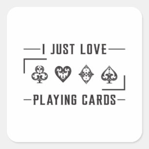 Sticker Carré Cartes Carte Casino Jouer Jour Ace Poker Jeu Cadea