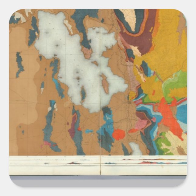 Sticker Carré Cartes géologiques composites IV, 40e Enquête para (Devant)