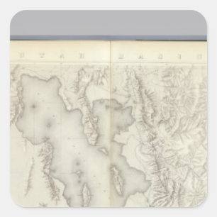 Sticker Carré Cartes topographiques composées IV