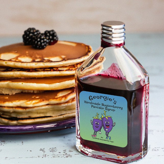 Sticker Carré Carton amusant pour Blackberry ou Boysenberry Pals (Créateur téléchargé)