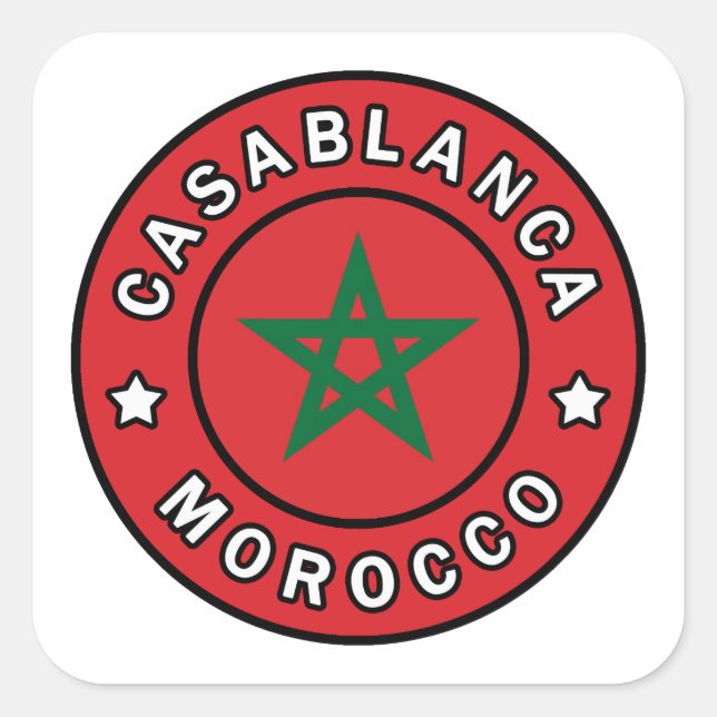 Sticker Carré Casablanca Maroc (Devant)
