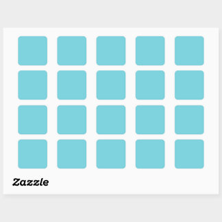 Sticker Carré Cascade bleu aqua couleur claire