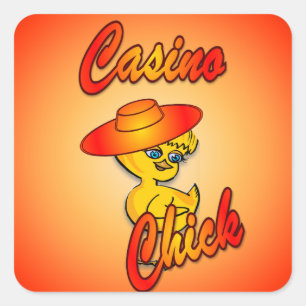 Sticker Carré Casino Chick #5