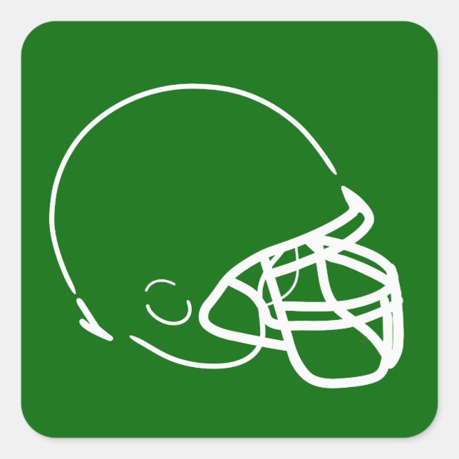 Sticker Carré Casque de football (Devant)