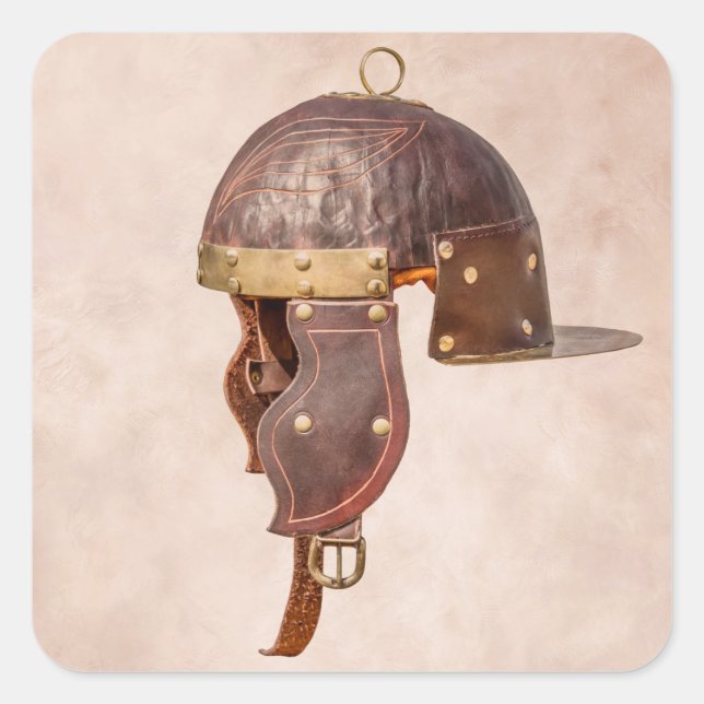 Sticker Carré Casque militaire romain antique (Devant)