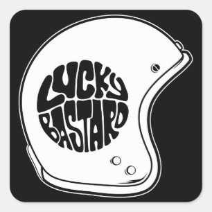 Sticker Carré Casque personnalisé