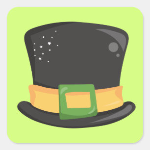 Sticker Carré Casquette irlandais mignon