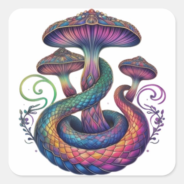 Sticker Carré Casquettes magiques (Devant)