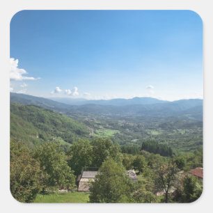 Sticker Carré Castelnuovo di Garfagnana, Toscane, Italie -