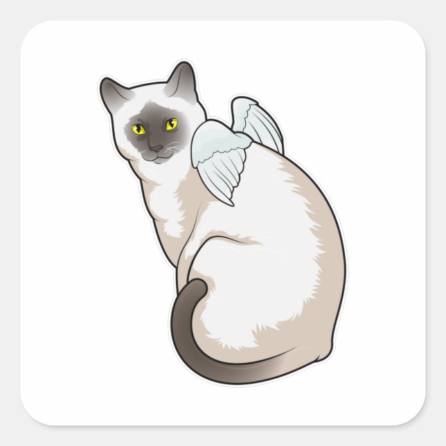 Sticker Carré Cat Angel (Devant)