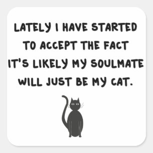 Sticker Carré Cat Soulmate