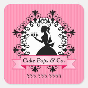 Sticker Carré Câteaux Pops Boulangerie Cachets