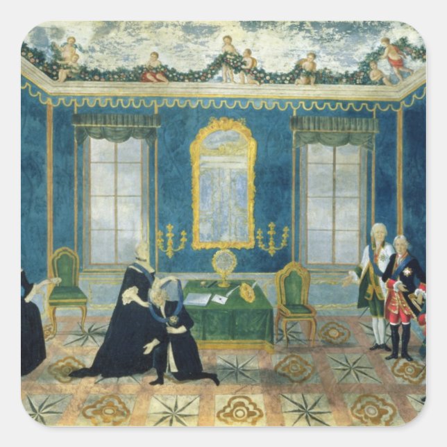 Sticker Carré Catherine II rappelle le chancelier Alexeï (Devant)