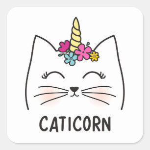 Sticker Carré Caticorn