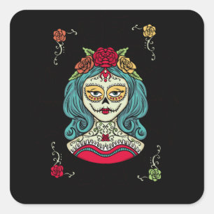Sticker Carré Catrina Día de Muertos Web