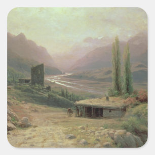 Sticker Carré Caucasian Canyon, 1893
