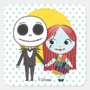 Sticker Carré Cauchemar avant Noël   Jack & Sally Emoji