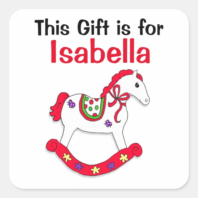 Sticker Carré Ce cadeau est pour la balise cadeau personnalisée (Devant)