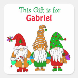 Sticker Carré Ce cadeau est pour, personnalisées Tags cadeaux d