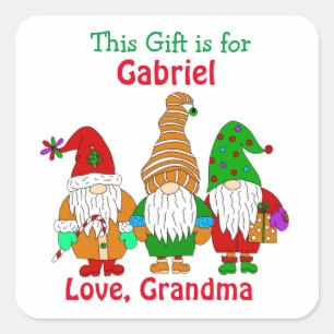 Sticker Carré Ce cadeau est pour, personnalisées Tags cadeaux de