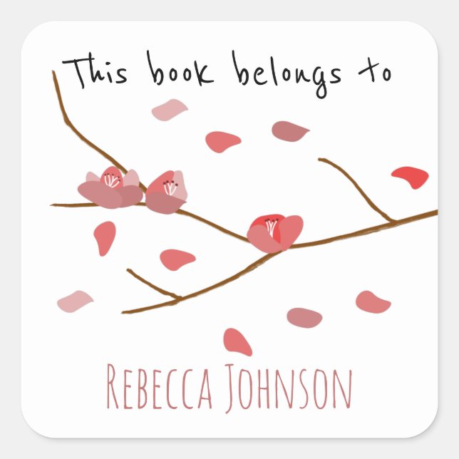 Sticker Carré Ce livre appartient à (Devant)