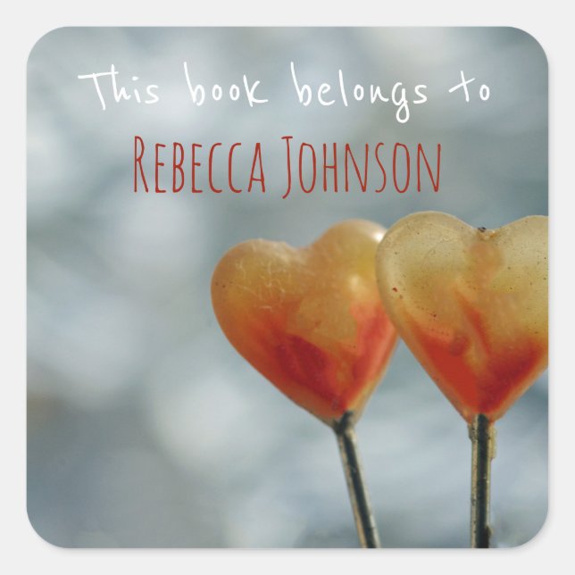 Sticker Carré Ce livre appartient à (Devant)