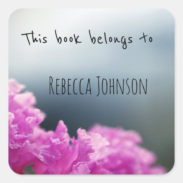 Sticker Carré Ce livre appartient à (Devant)