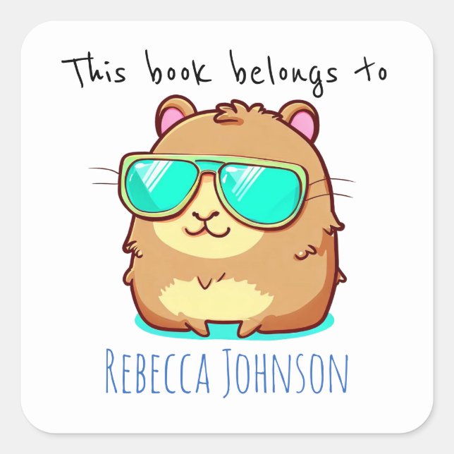 Sticker Carré Ce livre appartient à (Devant)