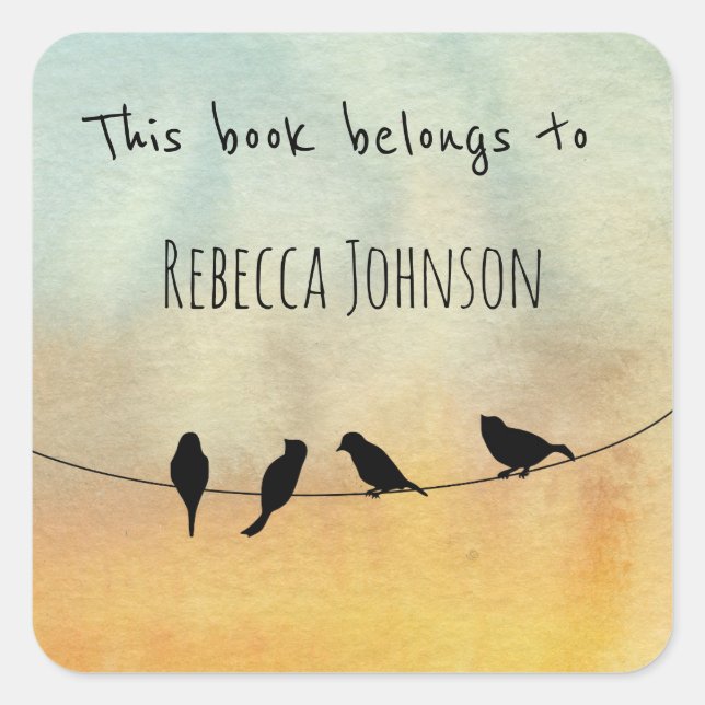 Sticker Carré Ce livre appartient à (Devant)