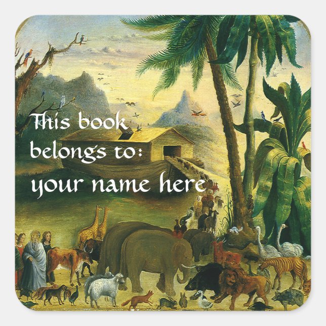 Sticker Carré Ce Livre Appartient À ... Plaques d'art (Devant)