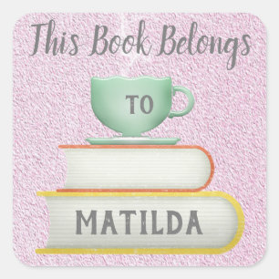 Sticker Carré Ce Livre Appartient À Réserver Les Amateurs