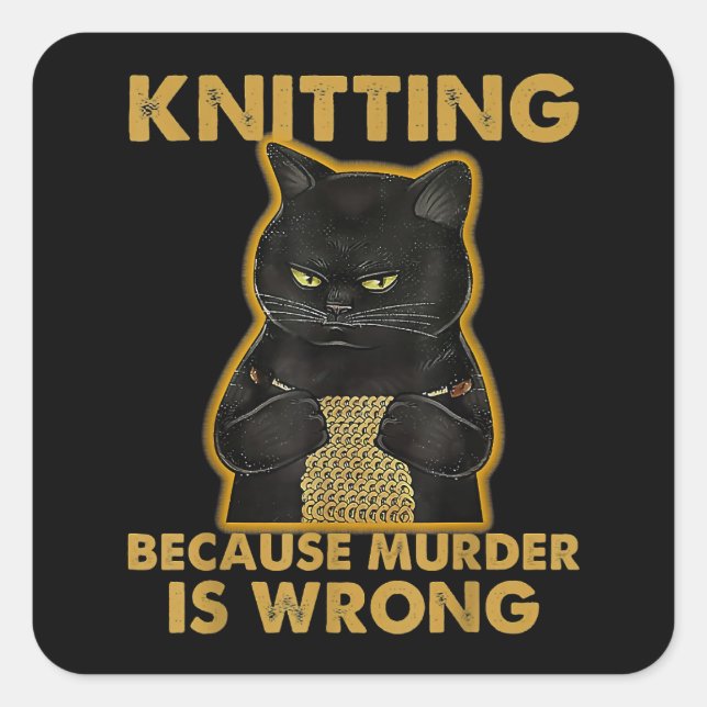 Sticker Carré Ce n'est pas l'accumulation si c'est le Knit de Tr (Devant)