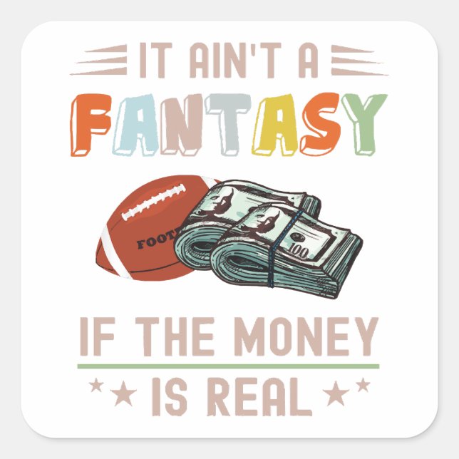 Sticker Carré Ce n'est pas un Imaginaire si l'argent est réel (Devant)
