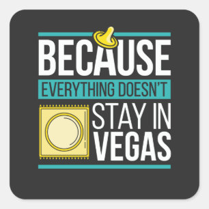 Sticker Carré Ce qui se passe à Vegas reste à Vegas