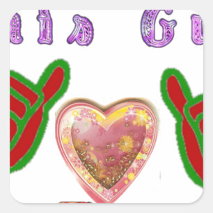 Sticker Carré Ce type adore les grands cadeaux d'art Imprimer