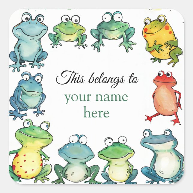 Sticker Carré Cela appartient à (Devant)