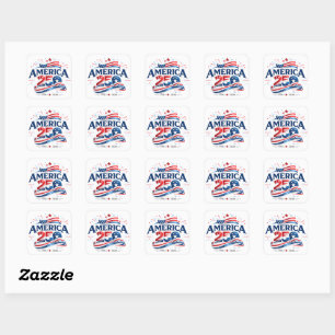 Sticker Carré Célébration de l'Amérique 250 1776–2026 Anniversai