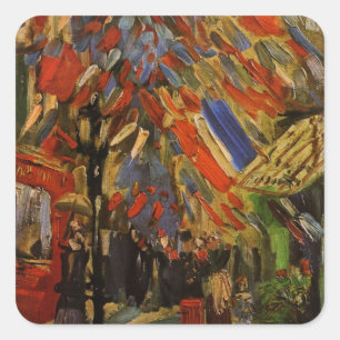 Sticker Carré Célébration du 14 juillet à Paris par Vincent van