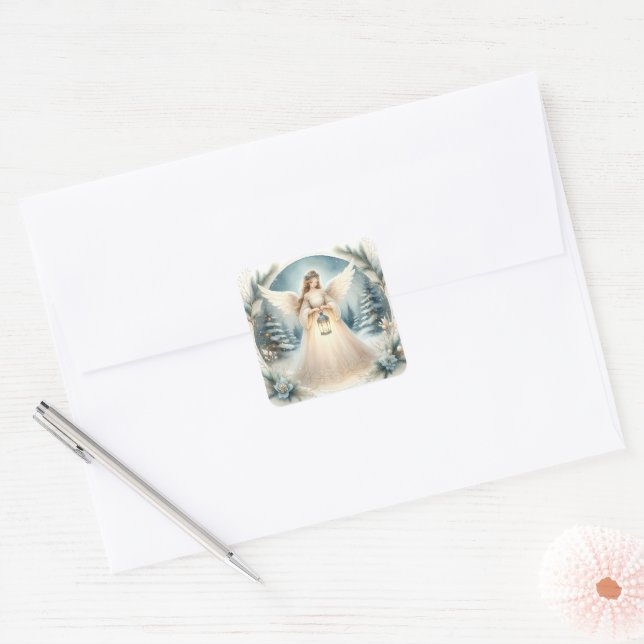Sticker Carré Celestial Winter Angel Lantern of Hope (Enveloppe)