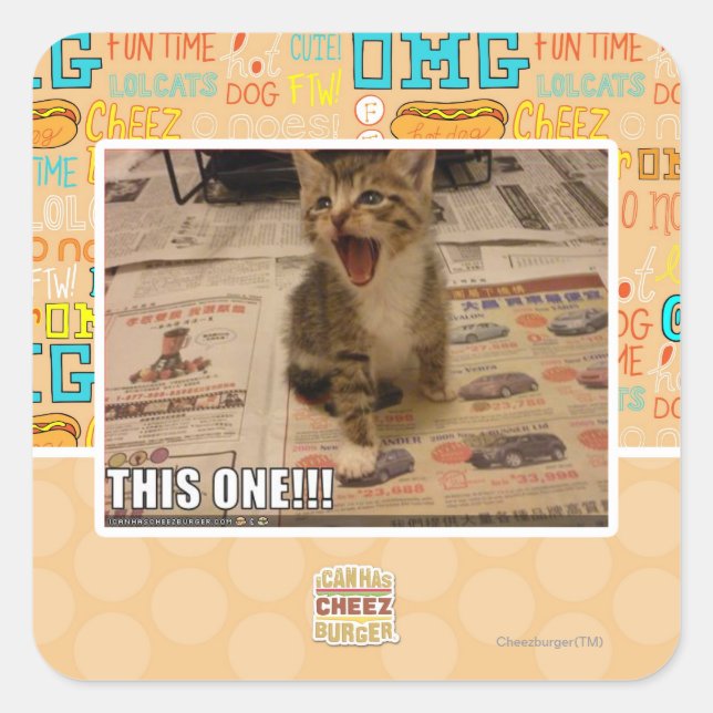 Sticker Carré Celui-là ! (Devant)