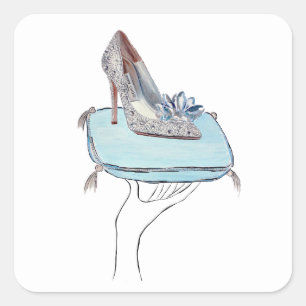 Sticker Carré Cendrillon s