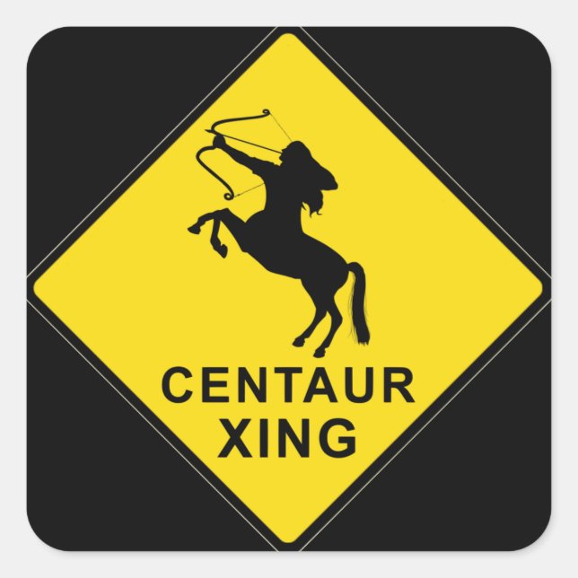 Sticker Carré Centaur Crossing - panneau (Devant)