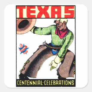 Sticker Carré Centenaire du Texas 1936