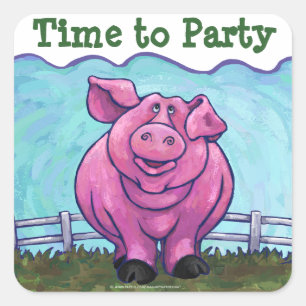 Sticker Carré Centre de la partie de porc