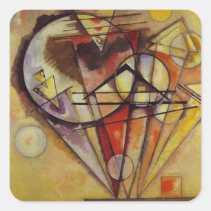 Sticker Carré Cercles Abstraits Kandinsky