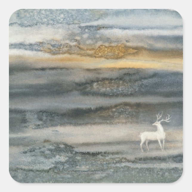 Sticker Carré Cerf (Devant)