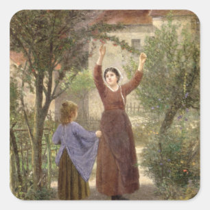 Sticker Carré Cerises de cueillette