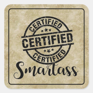 Sticker Carré Certifié Petit Malin 